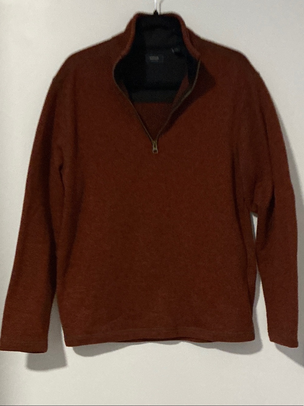 Arrow Men's Zip-Neck Sweater in Rust